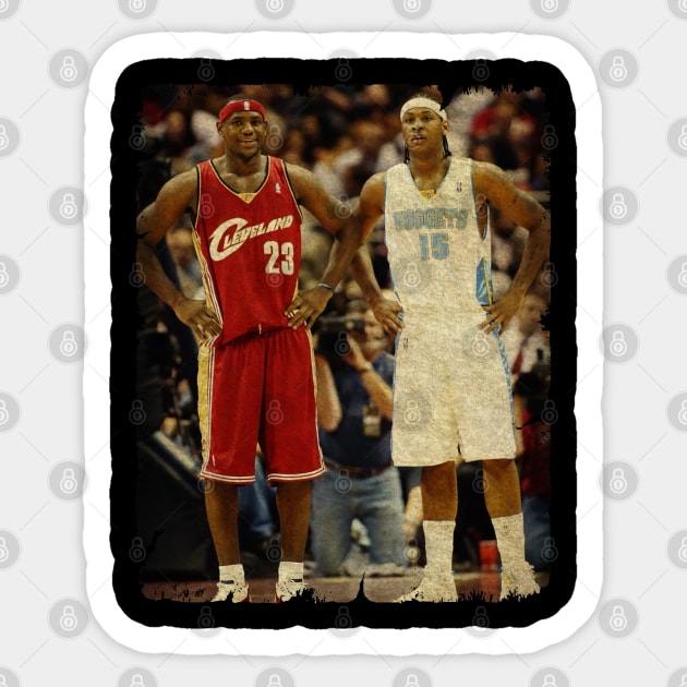 Carmelo Anthony and LeBron James Sticker by Wendyshopart